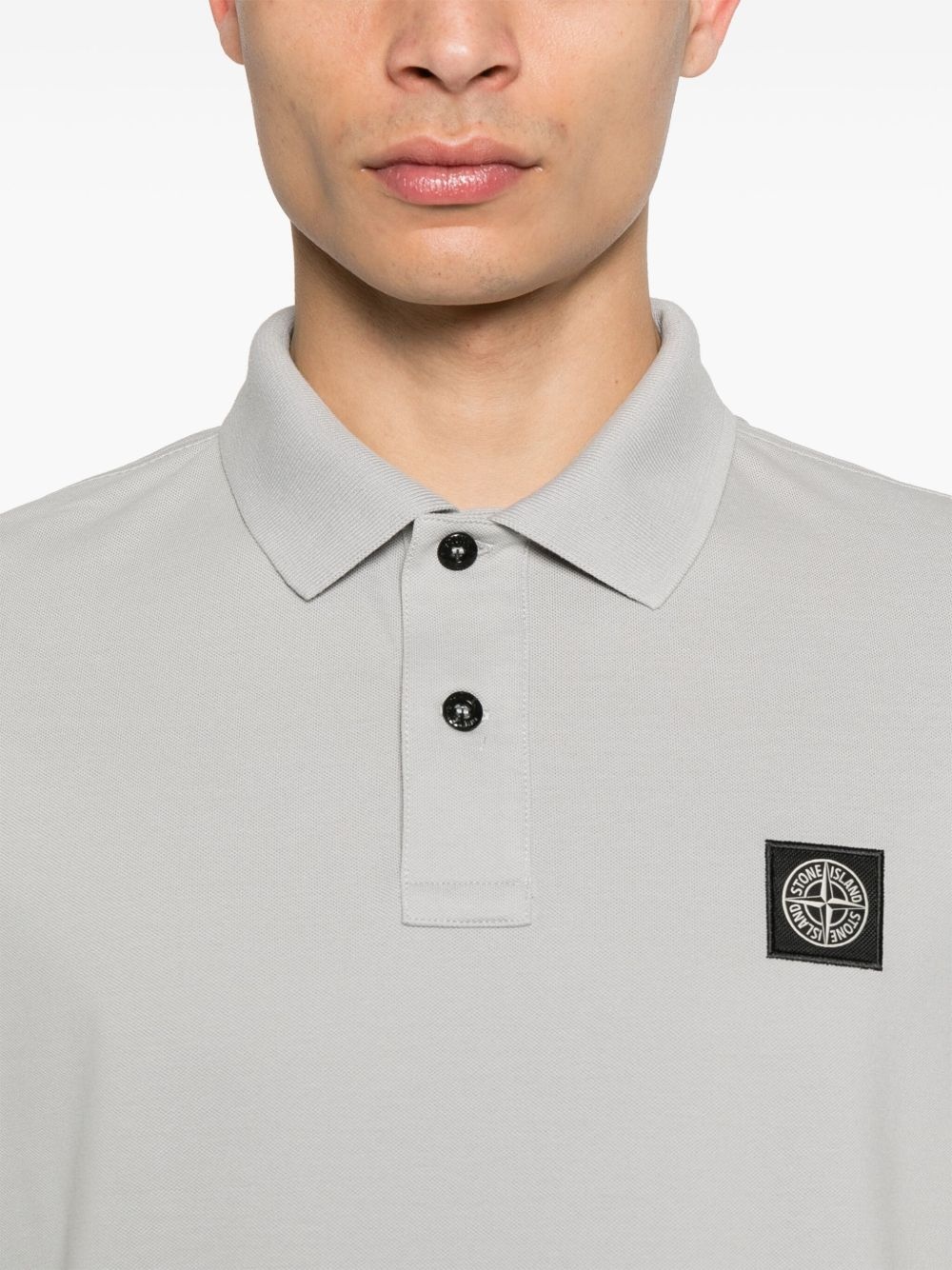 logo-patch polo shirt - 4