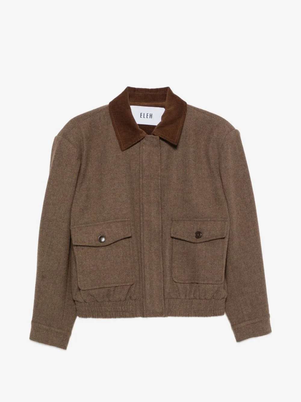 corduroy-collar jacket - 1