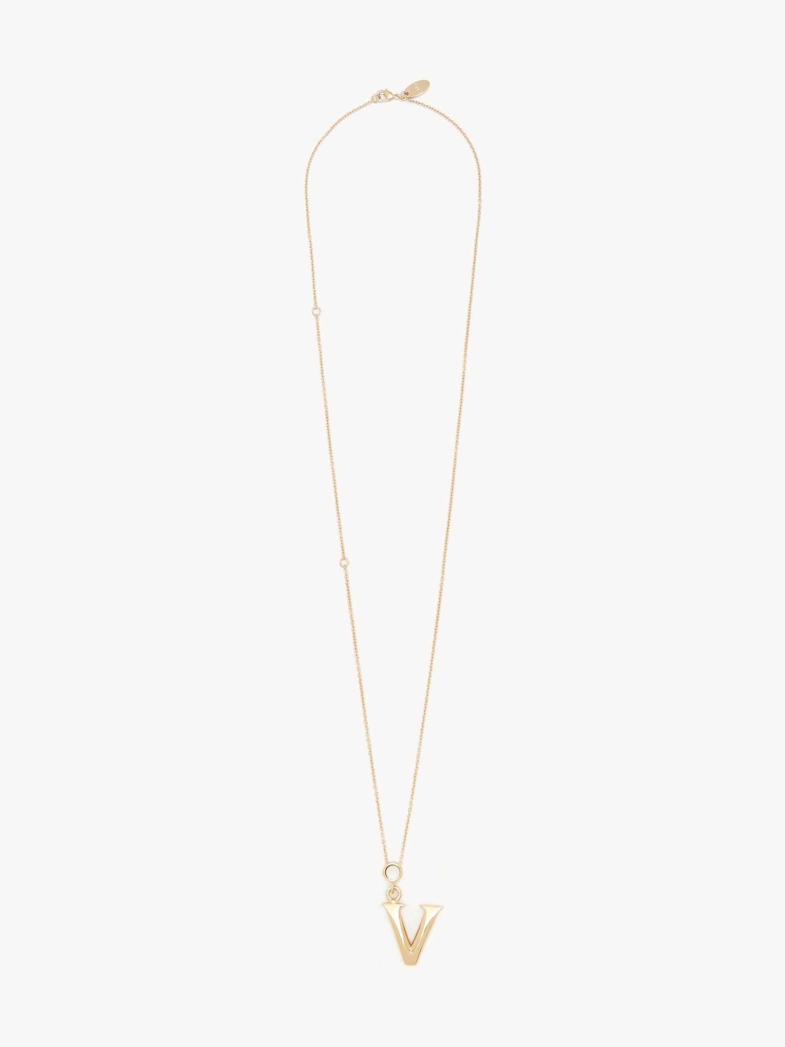 ALPHABET NECKLACE WITH PENDANT V - 1
