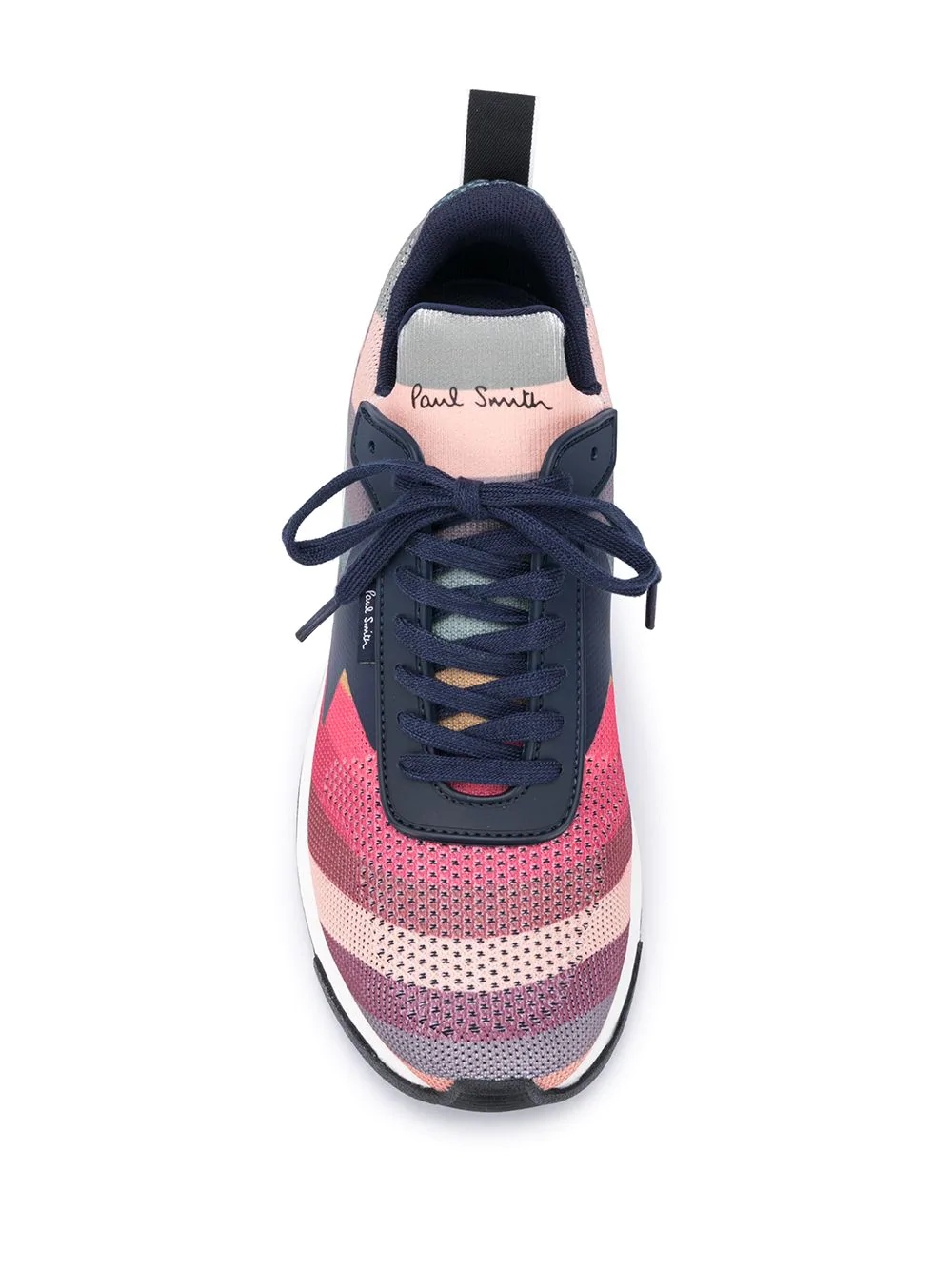 striped-knit low top trainers  - 4