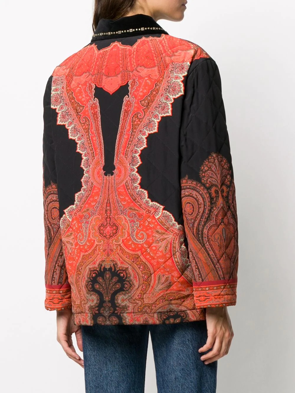 paisley detail jacket - 4