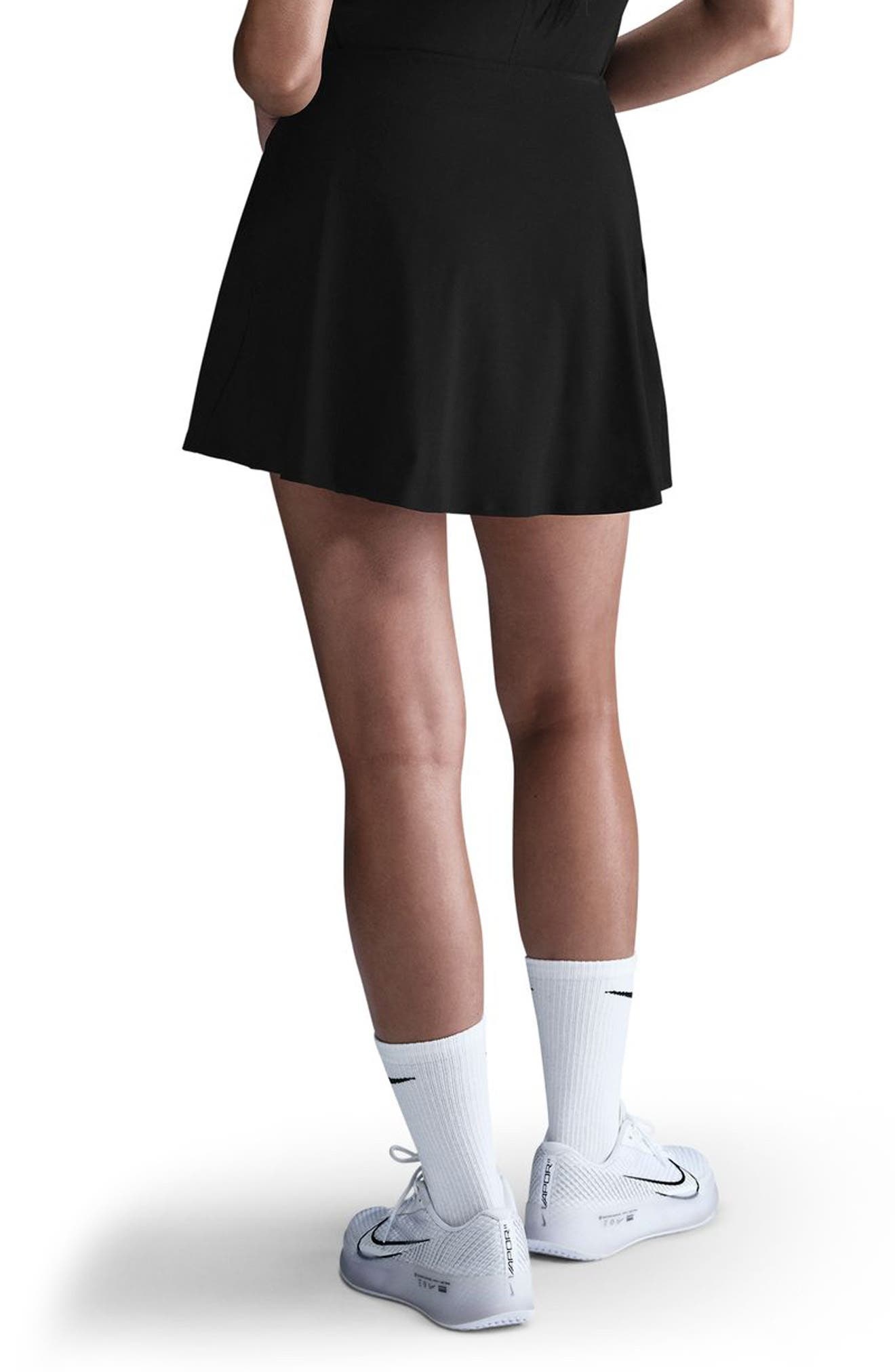 Nike Victory Dri-FIT Mid-Rise Tennis Skort in Black/White at Nordstrom - 2