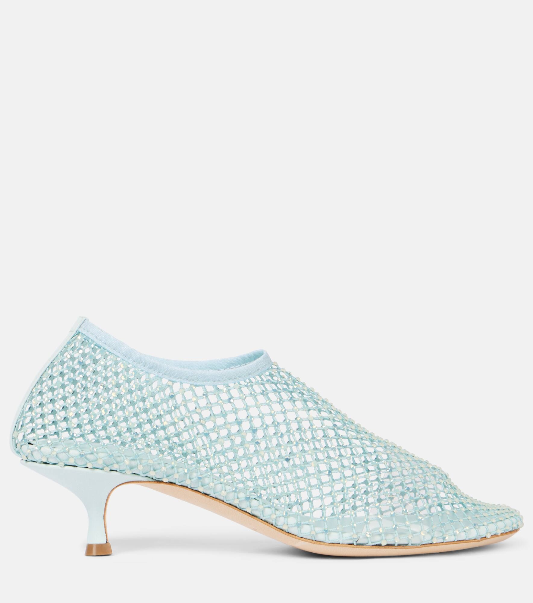 Minette embellished fishnet pumps - 4