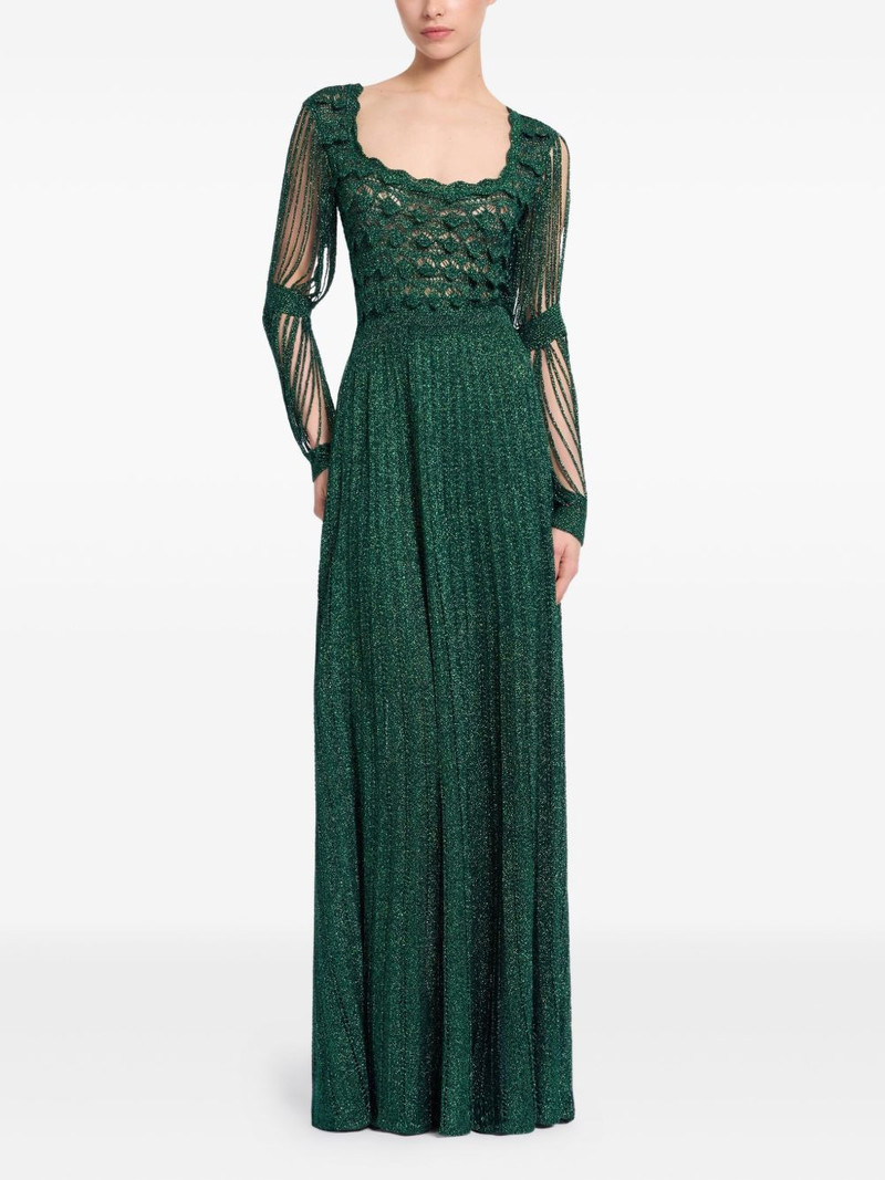 ELIE SAAB crochet fringed maxi dress outlook