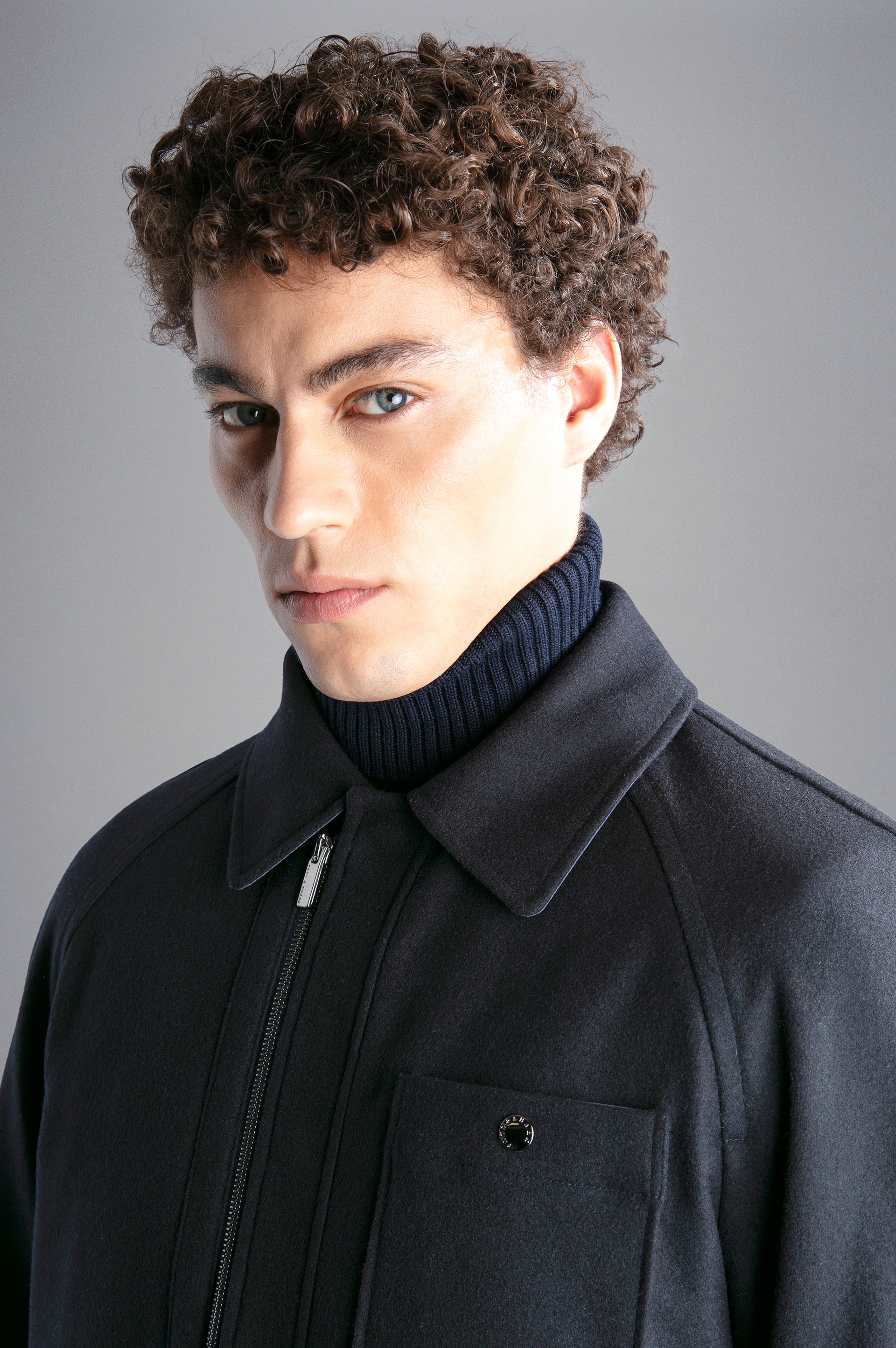 RE-WOOL JACKET WITH IRIDESCENT NYLON LINING - 4