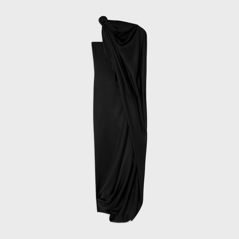 cape dress IN silk twill 1