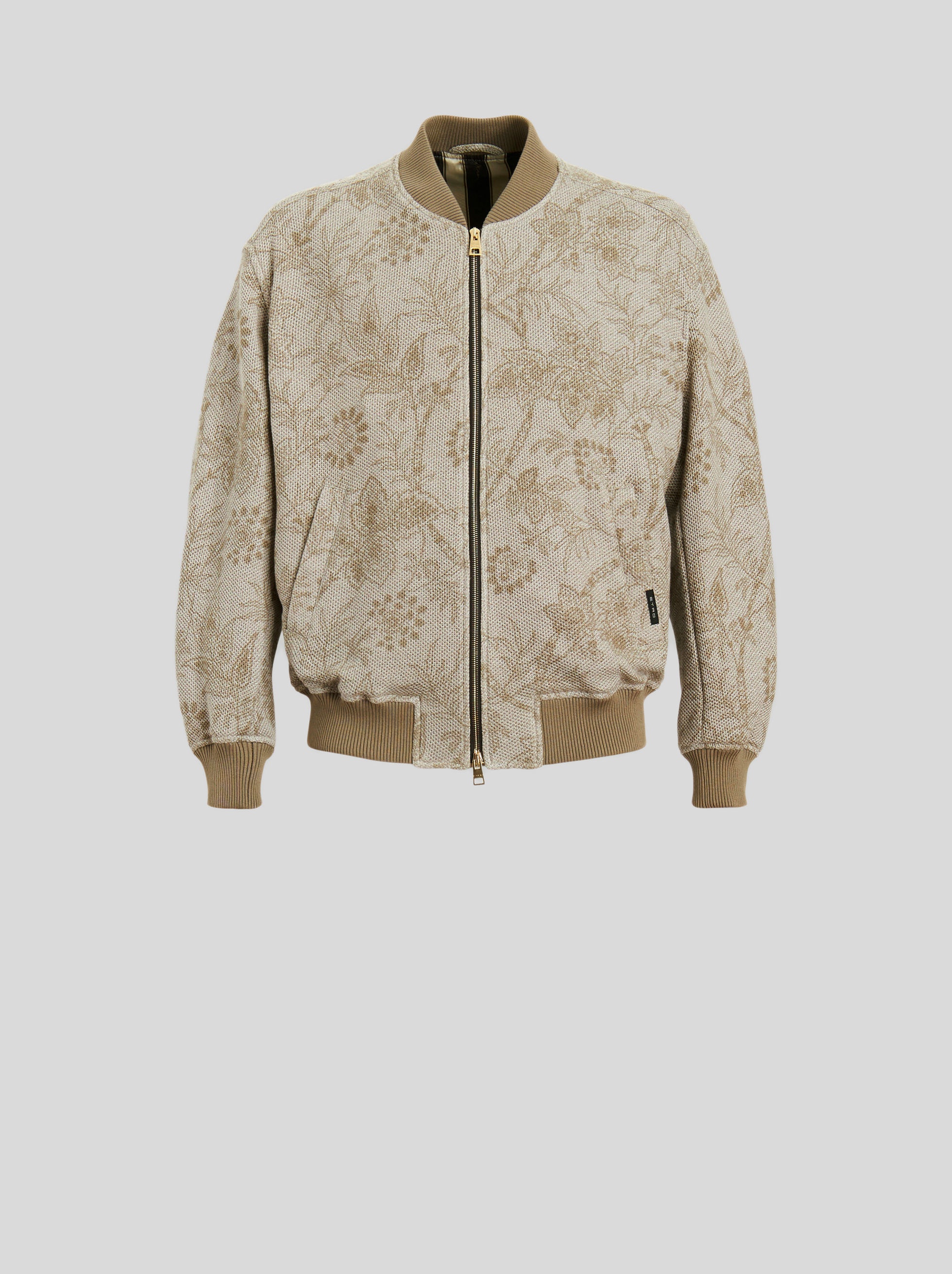 FLORAL PAISLEY PRINT BOMBER JACKET - 1