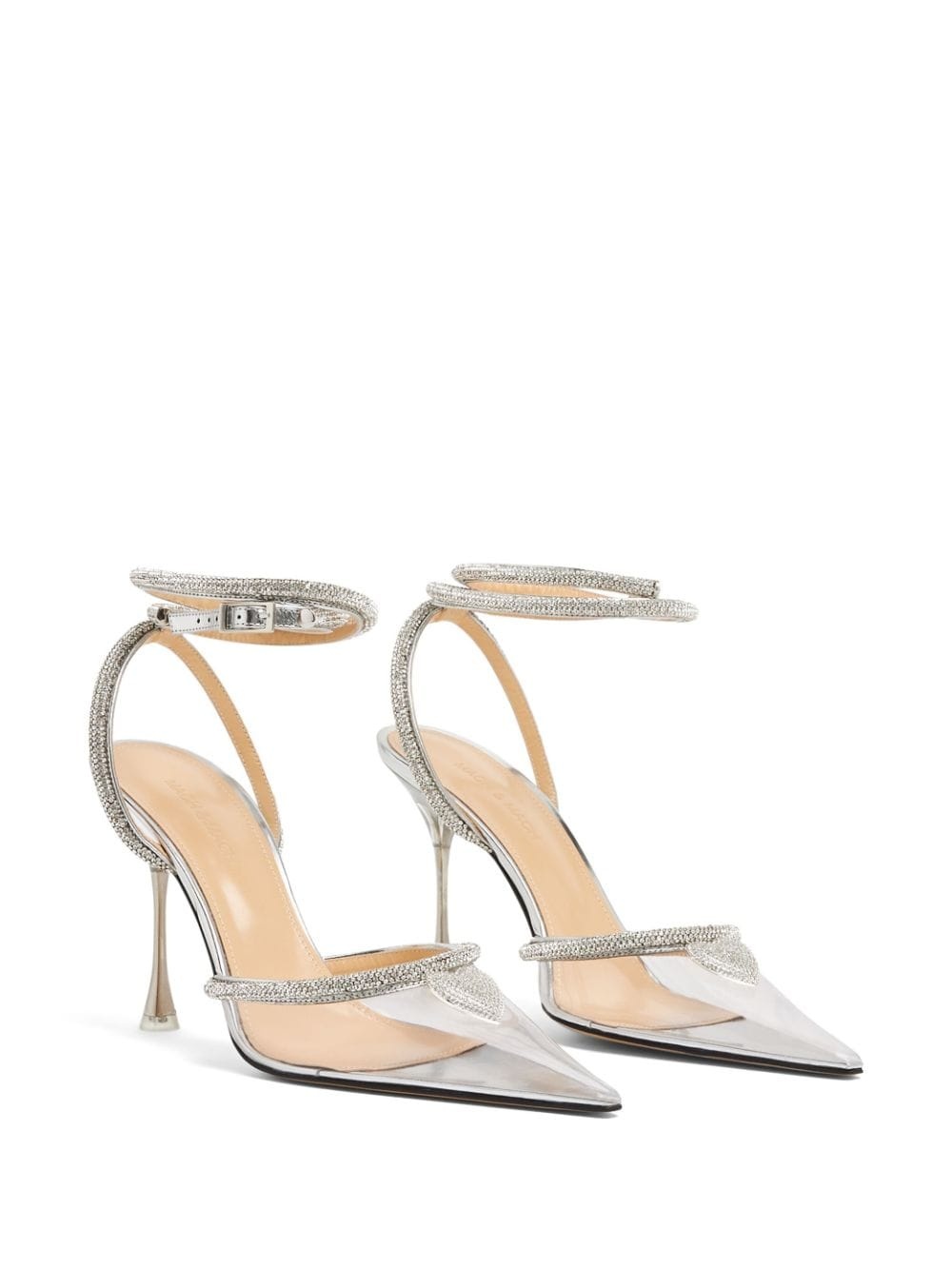 Crystal Heart 100mm pumps - 2