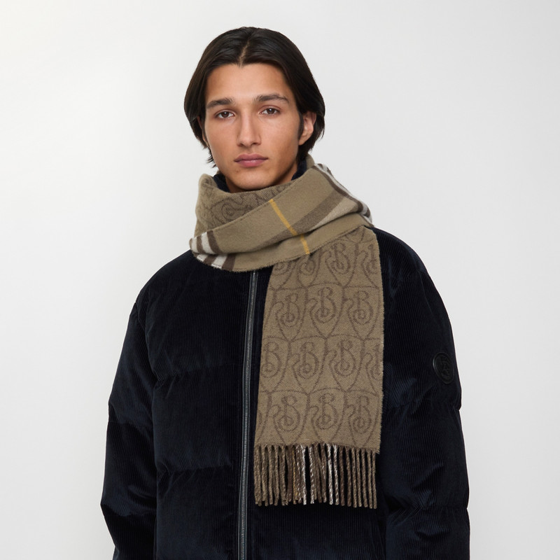 Reversible B Shield Cashmere Scarf 6