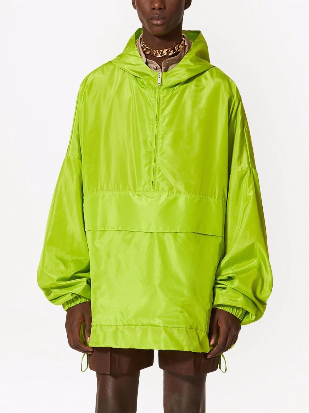 long-sleeve hooded coat - 3