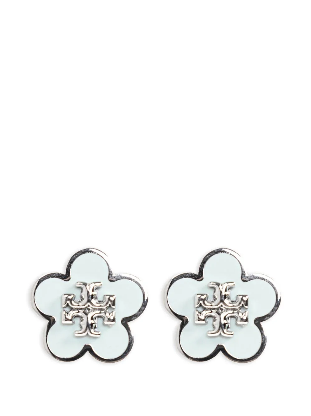 flower logo earrings - 1