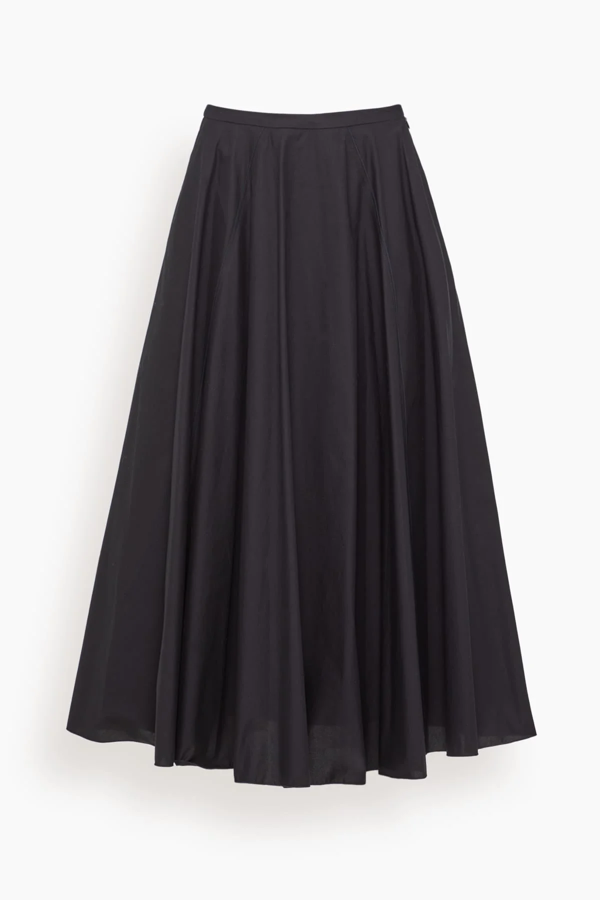 Cotton Popline Paneled Skirt in Notte - 1