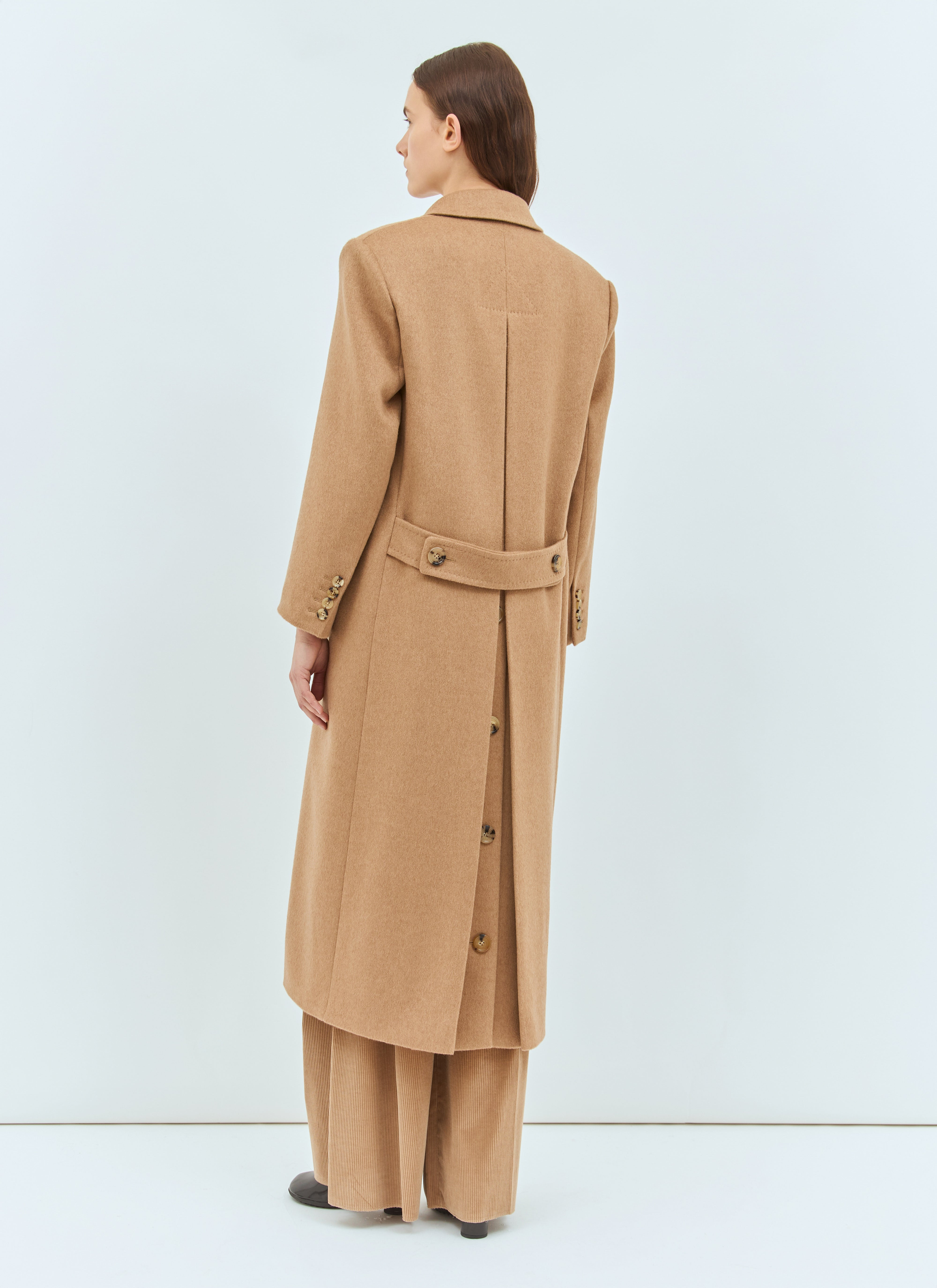 Max Mara Women Double-Breasted Camel Coat - 5