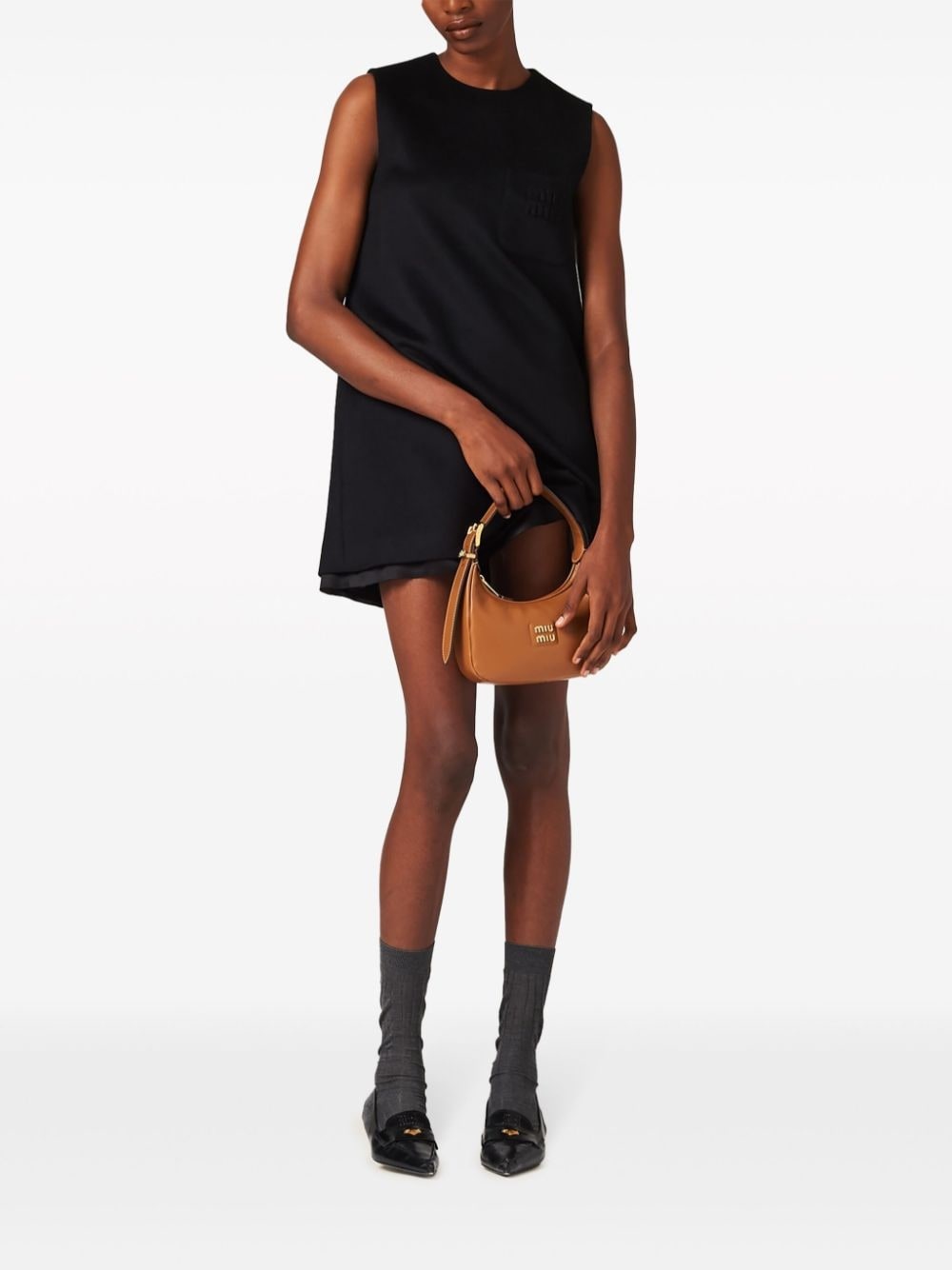 sleeveless wool minidress - 2