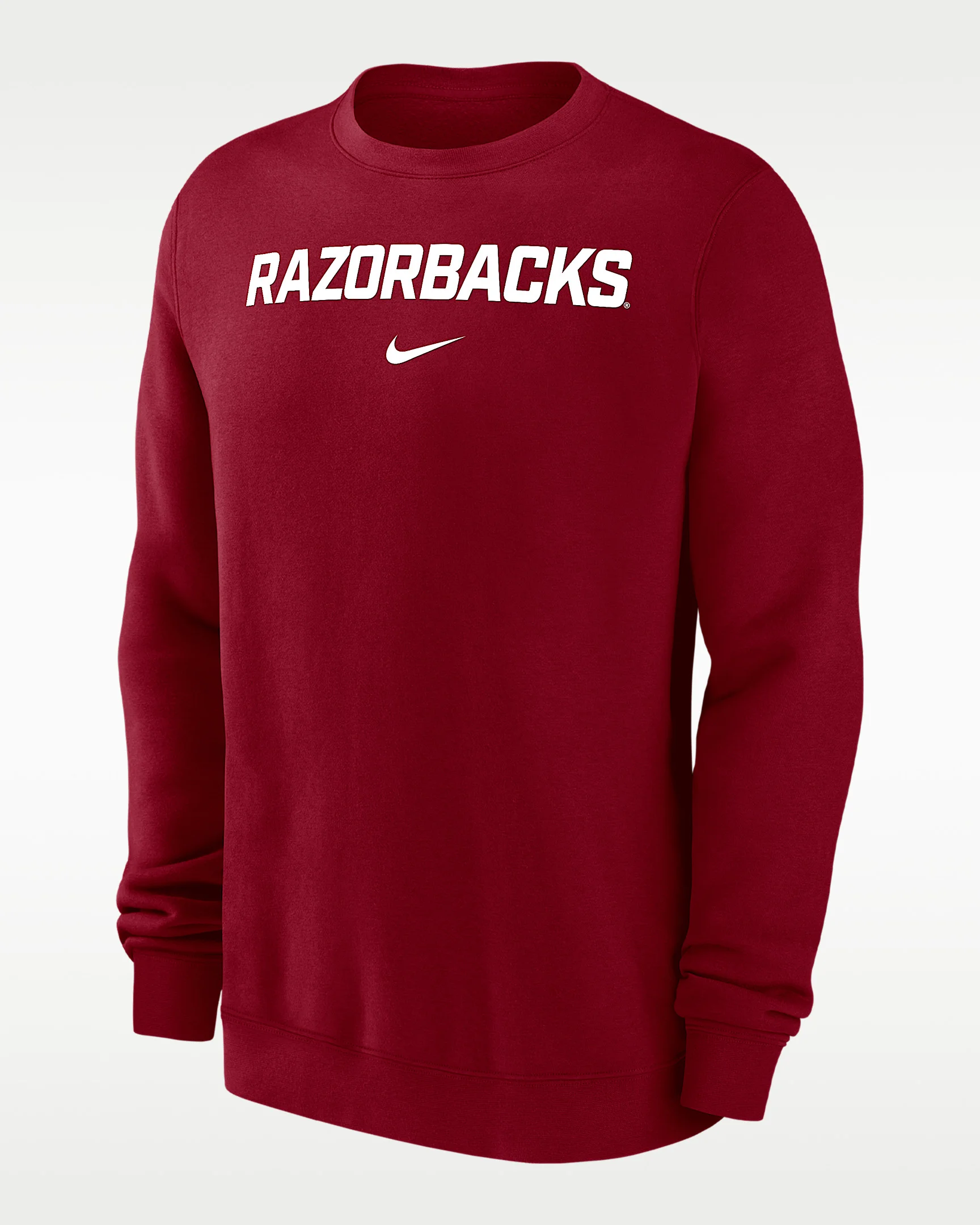 Arkansas Razorbacks Club Fleece Men's Nike NCAA Pullover Crew-Neck Sweatshirt - 1