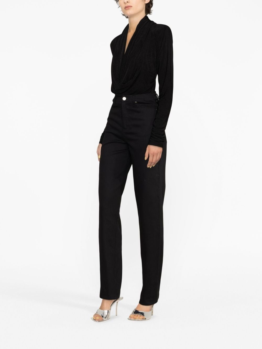 crystal-embellished straight-leg trousers - 3