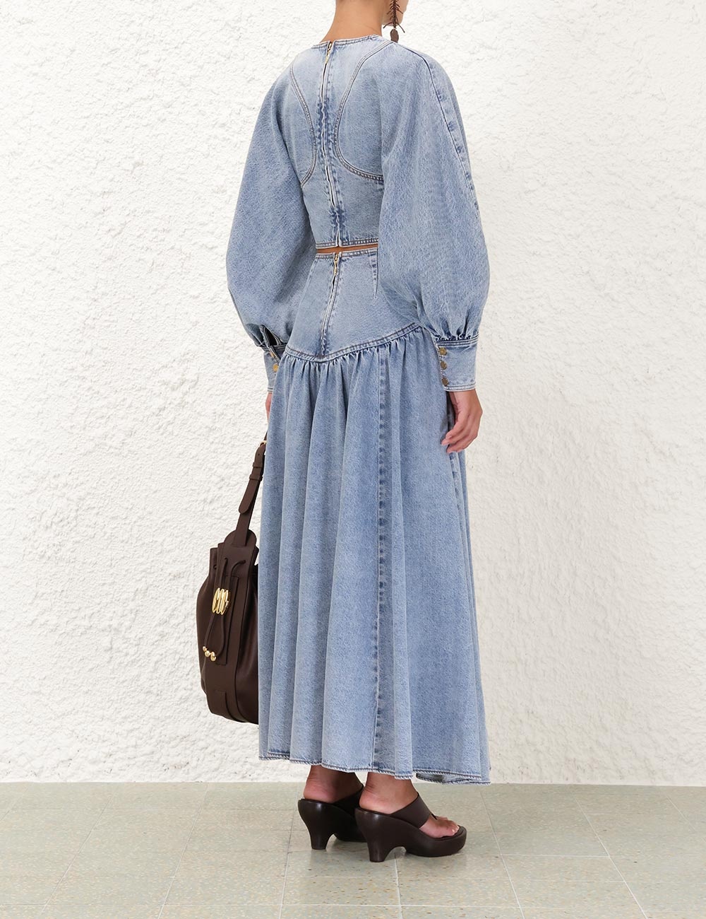 DENIM CIRCLE SKIRT - 4