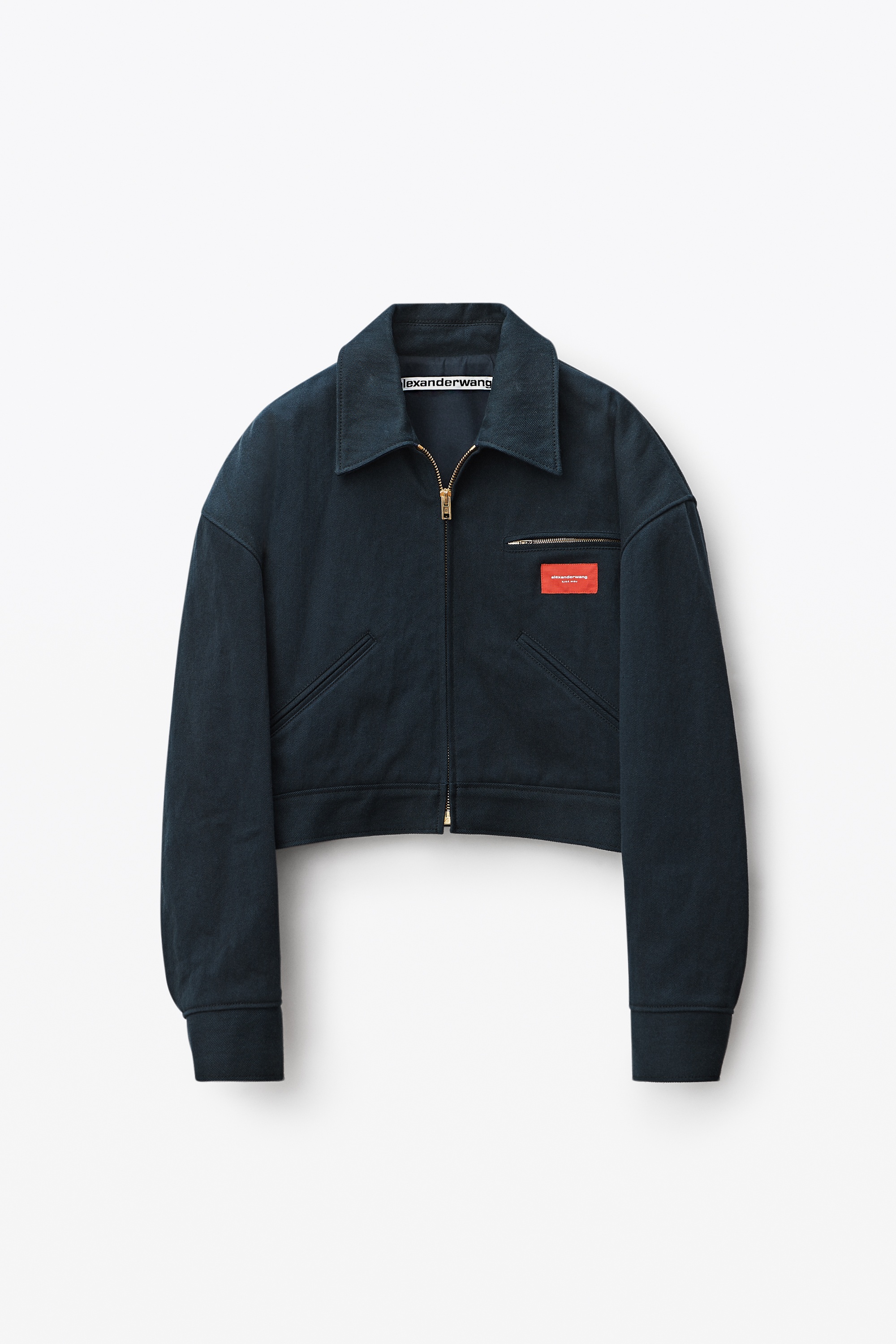 Alexander Wang WORK BOMBER JACKET IN RAW DENIM | REVERSIBLE