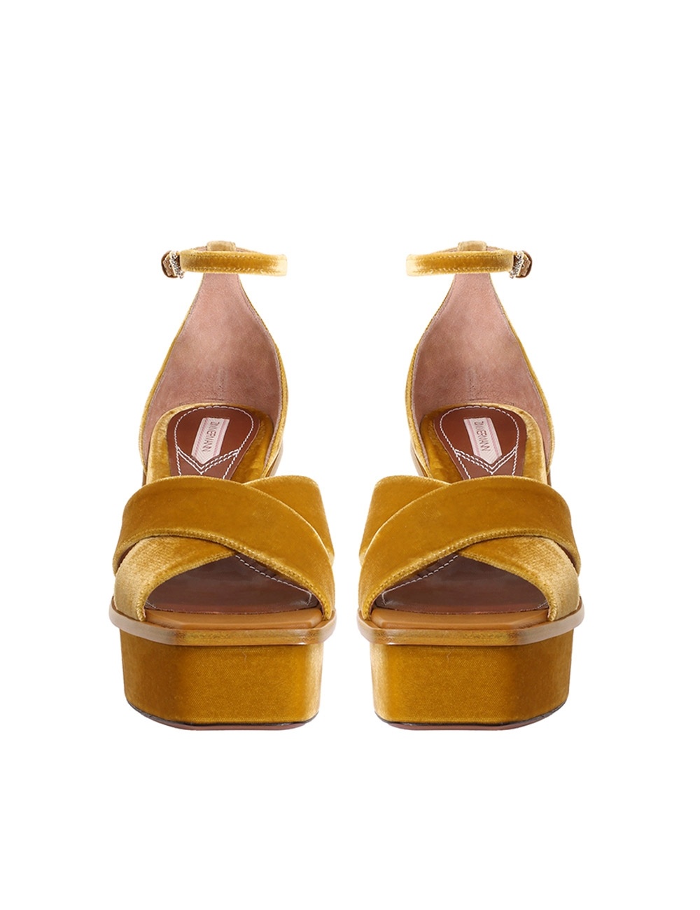 VELVET PLATFORM SANDAL - 5