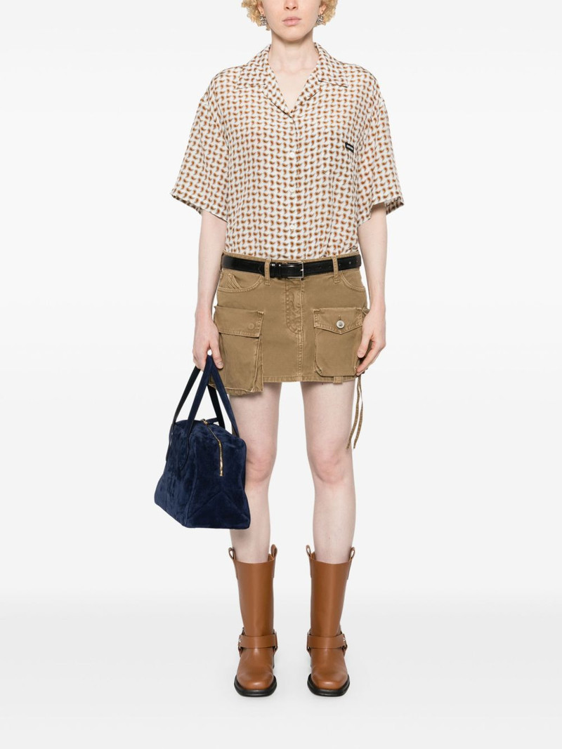 Miu Miu paisley-print silk shirt outlook