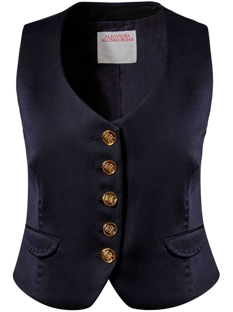 V-neck wool vest 1