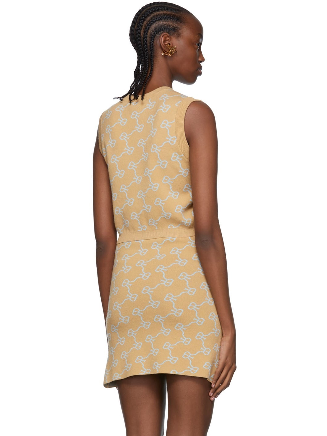 Beige Viscose Vest - 3