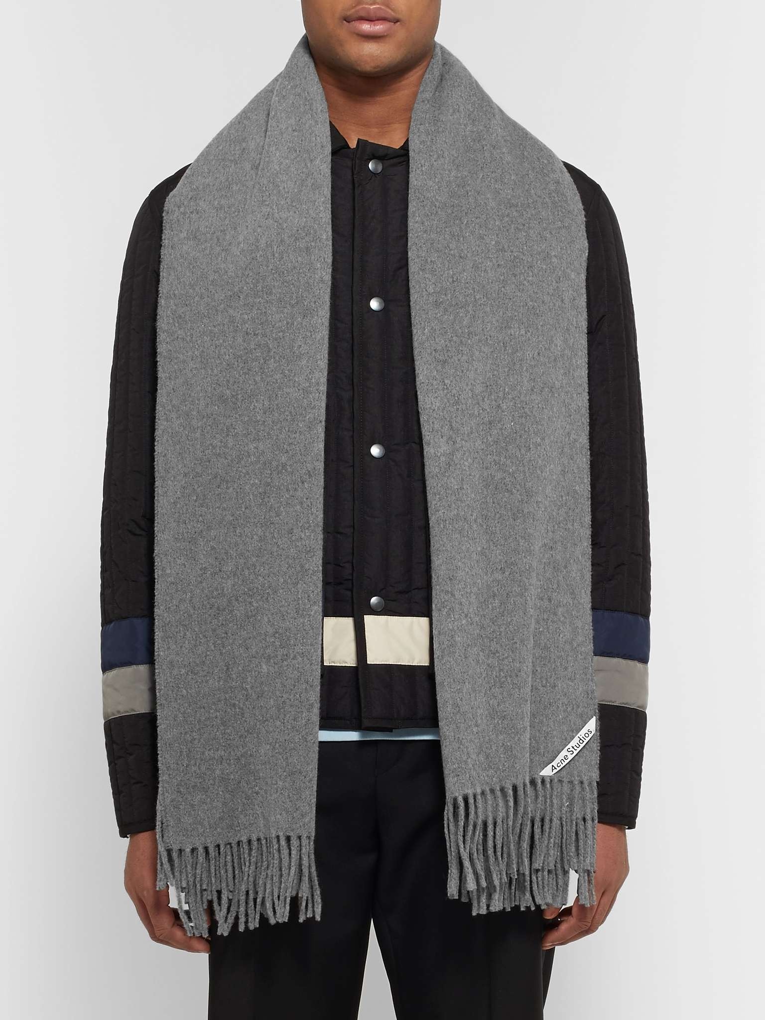 Fringed Mélange Wool Scarf - 3