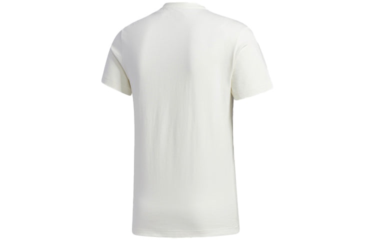 adidas neo x M GDTM Tee Yellow Crossover Printing Round Neck Sports Short Sleeve White GL7241 - 2