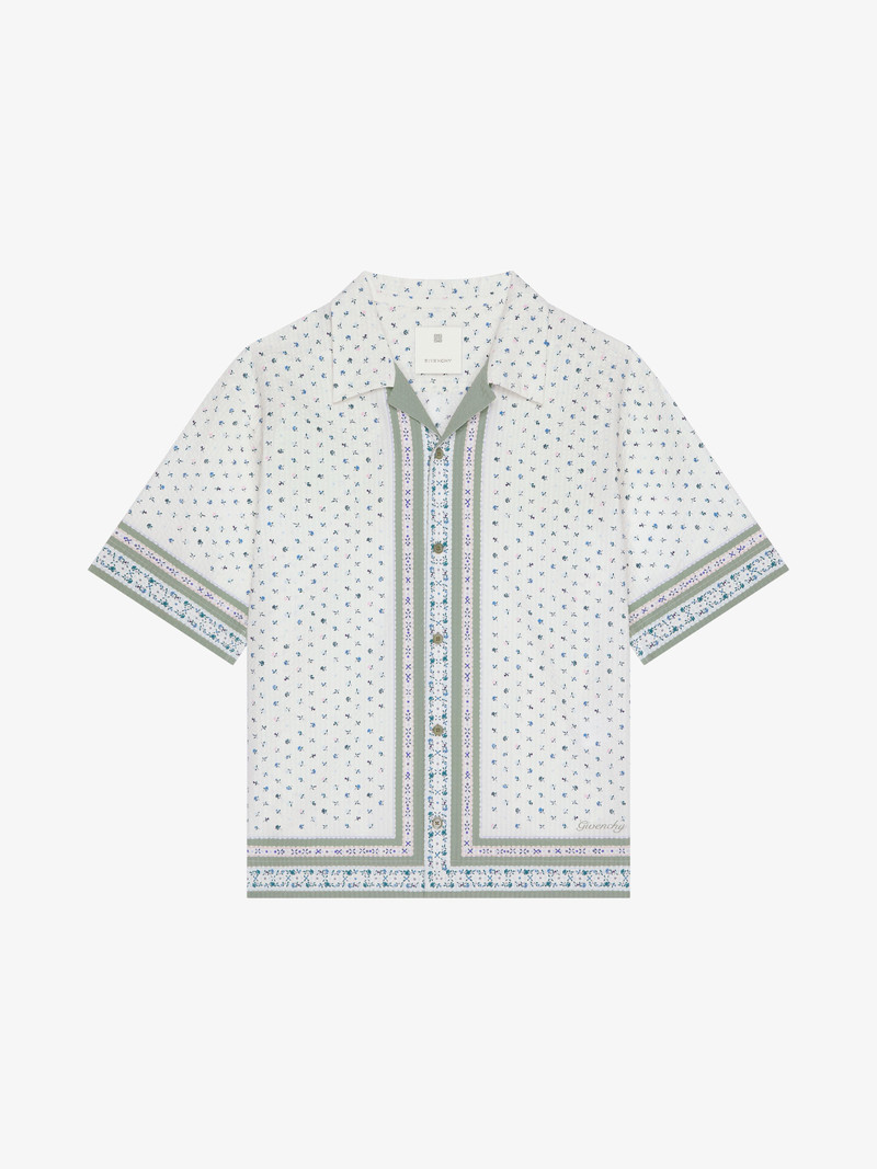 FLORAL PRINT를 가진 COTTON SEERSUCKER에 있는 BOXY FIT SHIRT - 1