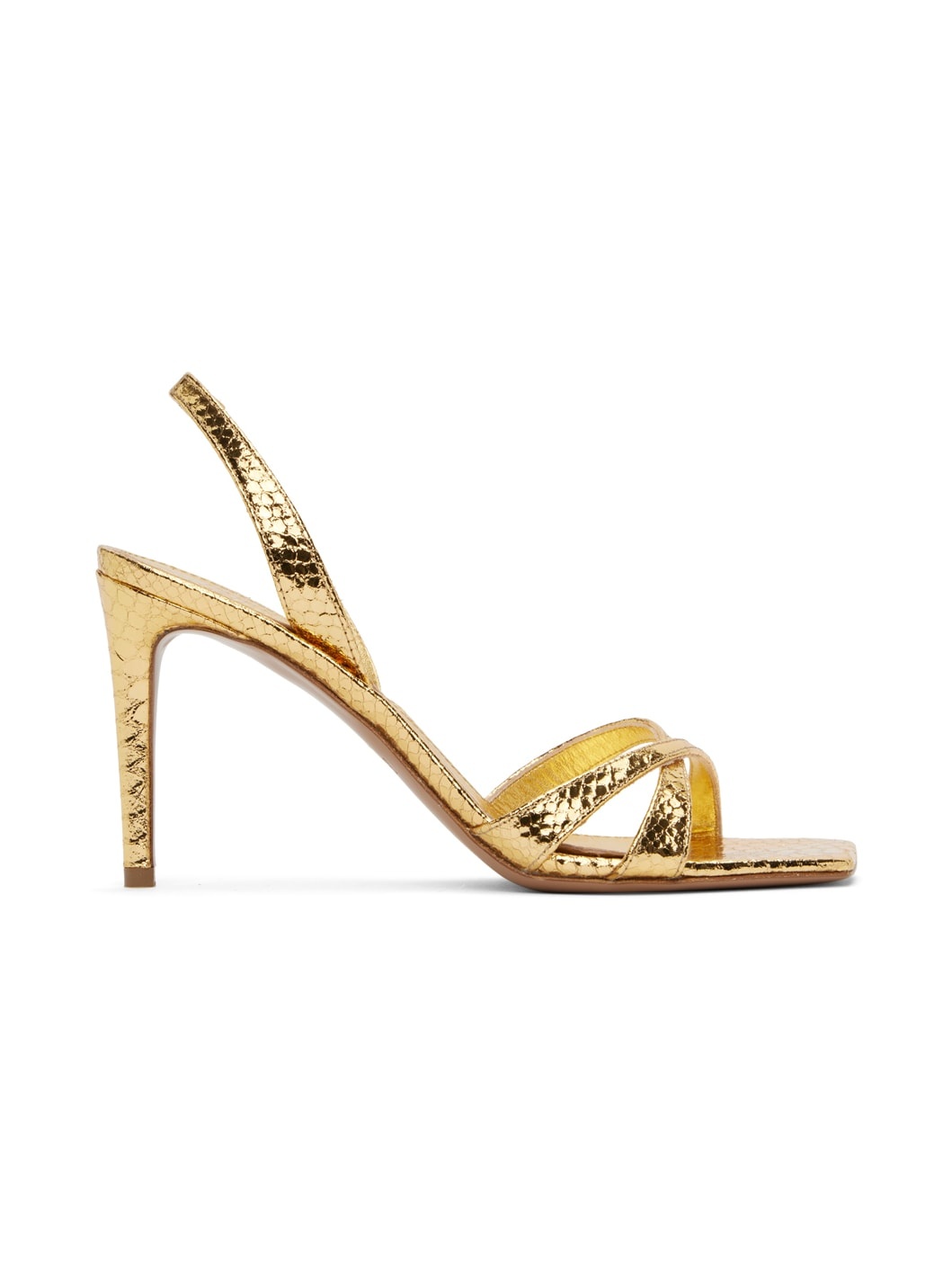 Gold Slingback 85 Heeled Sandals - 1
