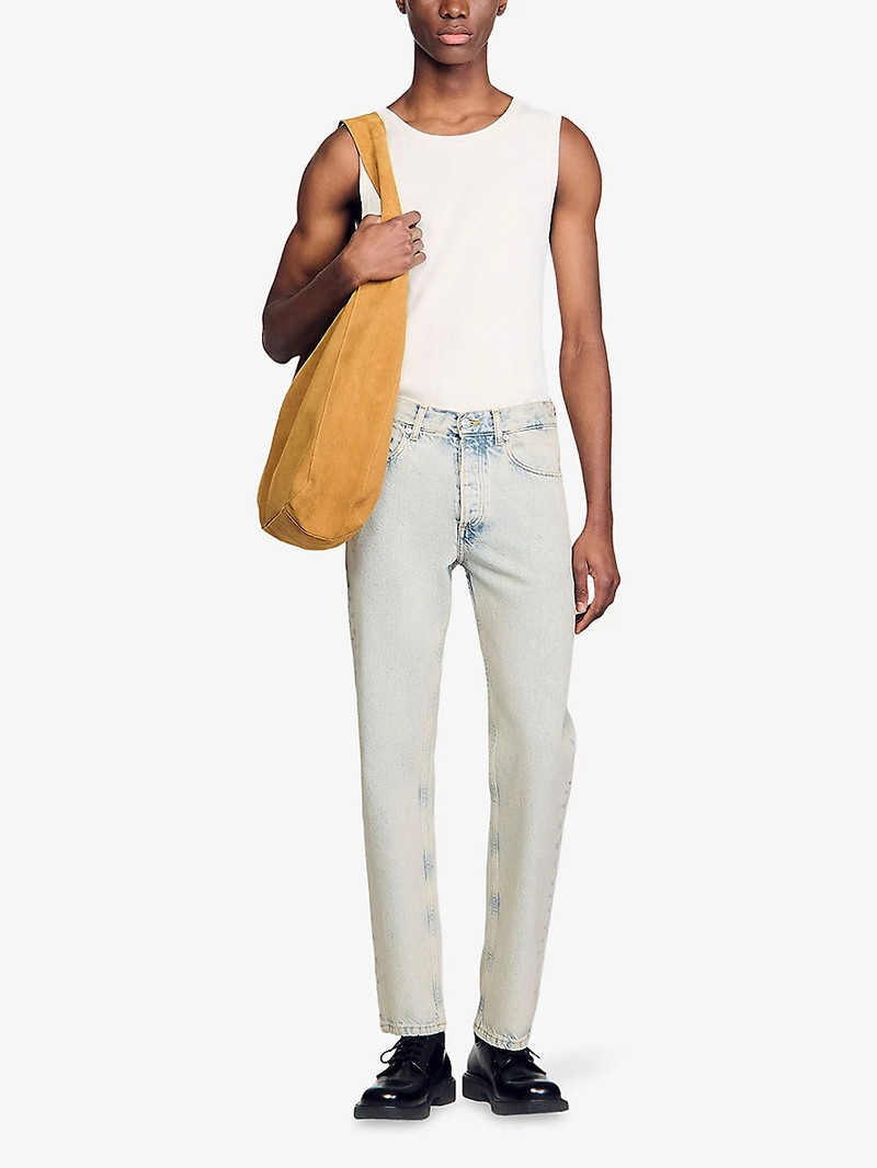 Sandro Faded-Wash Straight-Leg Denim Jeans outlook