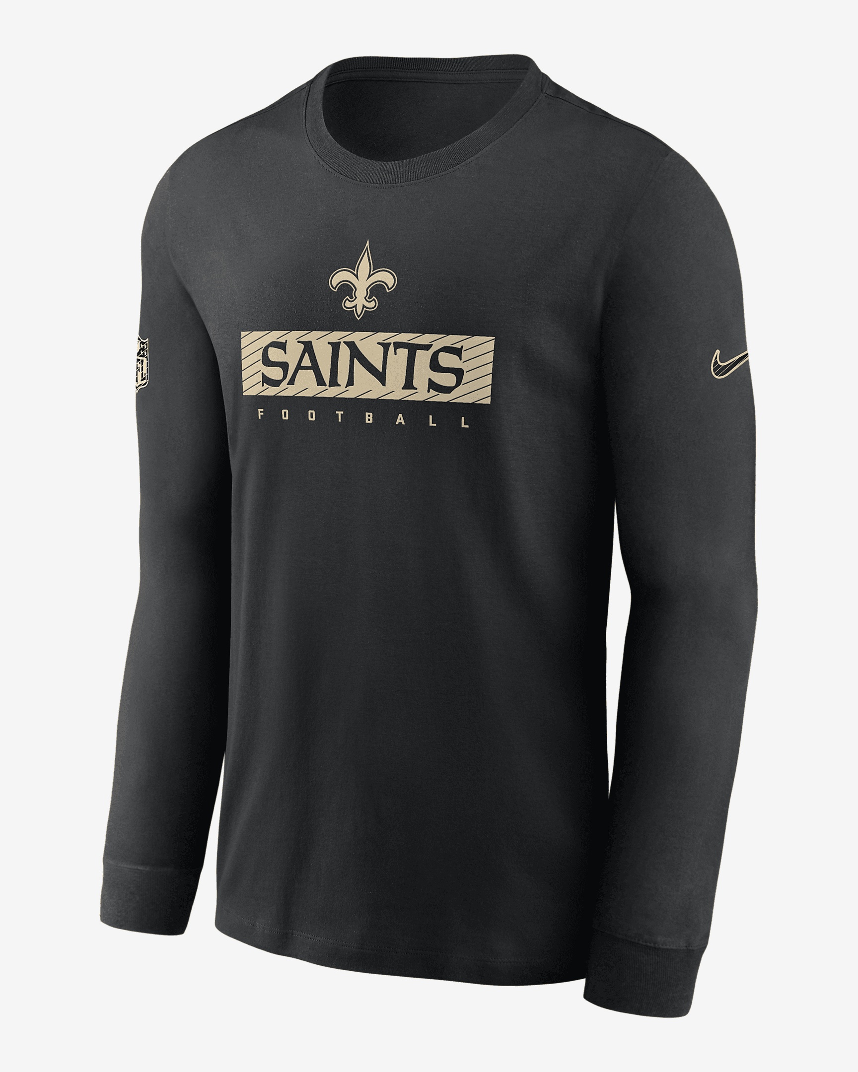 New Orleans Saints Sideline Team Issue Nike Men's Dri-FIT NFL Long-Sleeve T-Shirt - 1