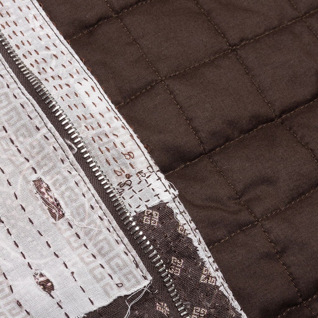 GIVENCHY DENIM BORO QUILTED BLOUSON - DARK BROWN - 6