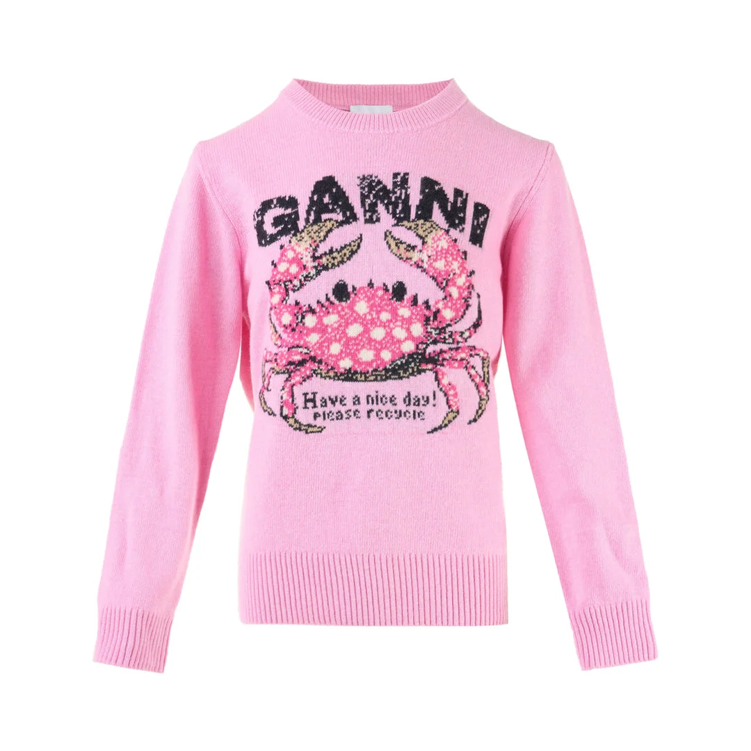 Graphic Crab Wool Sweater - 1