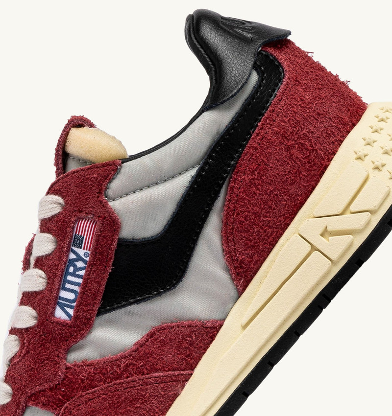 REELWIND LOW SNEAKERS IN RED AND BLACK NYLON AND SUEDE 6