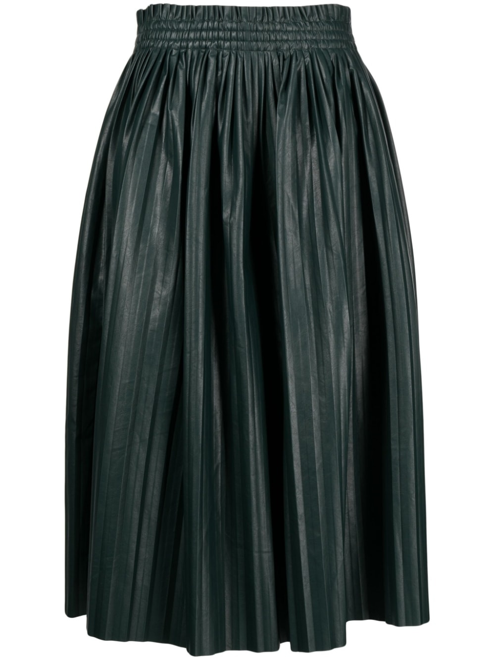 below-knee pleated skirt - 1