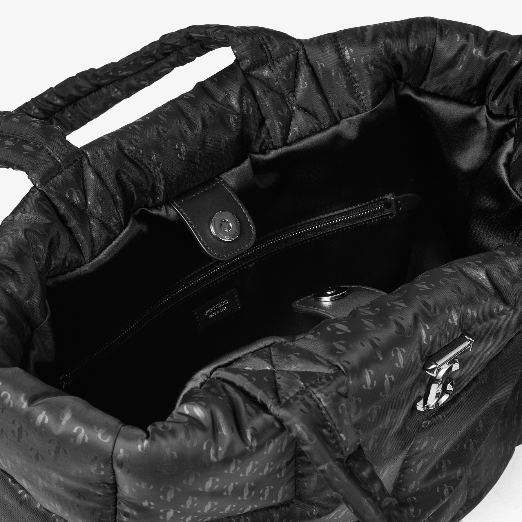 Laya Soft Tote
Black Nylon Soft Tote with JC Emblem - 4