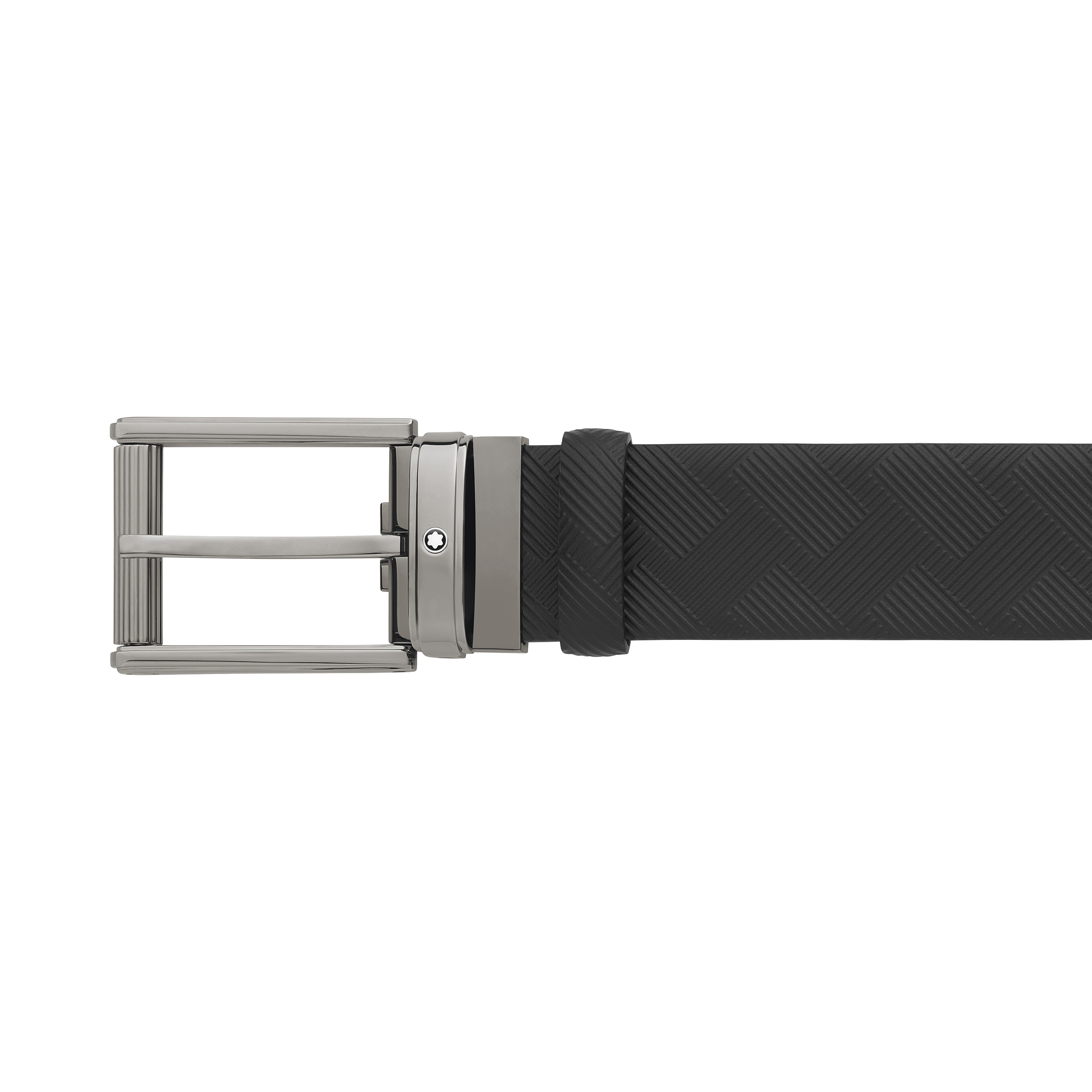 Black 35 mm leather belt - 5
