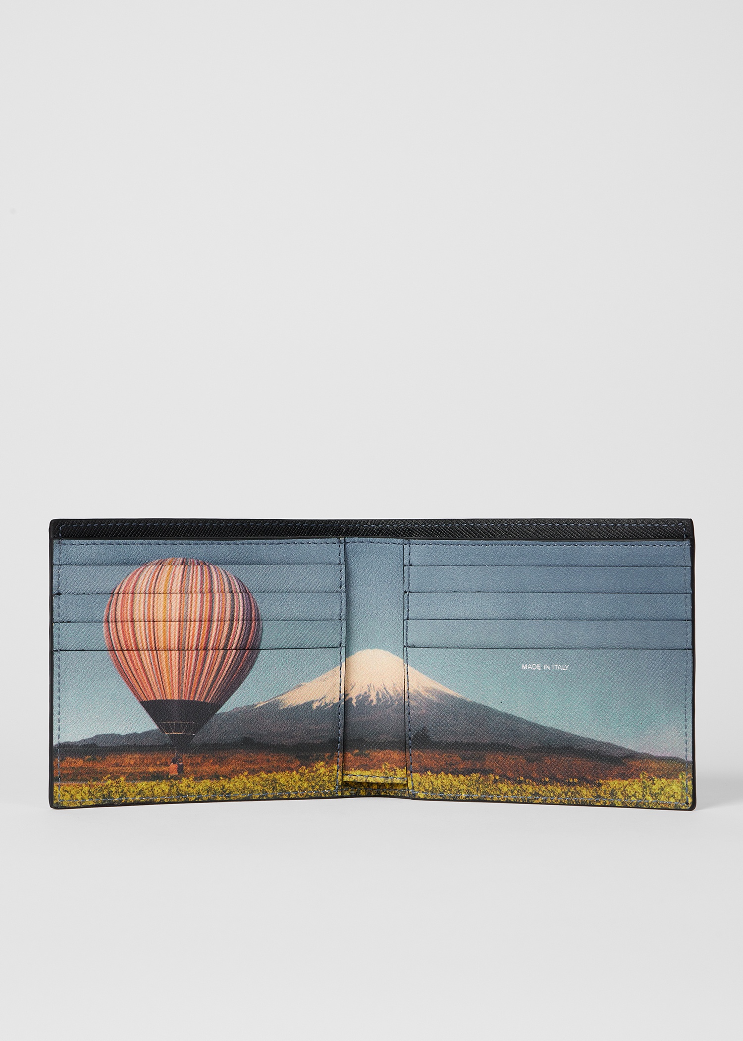 Black 'Signature Stripe Balloon Mount Fuji' Interior Billfold Wallet - 2