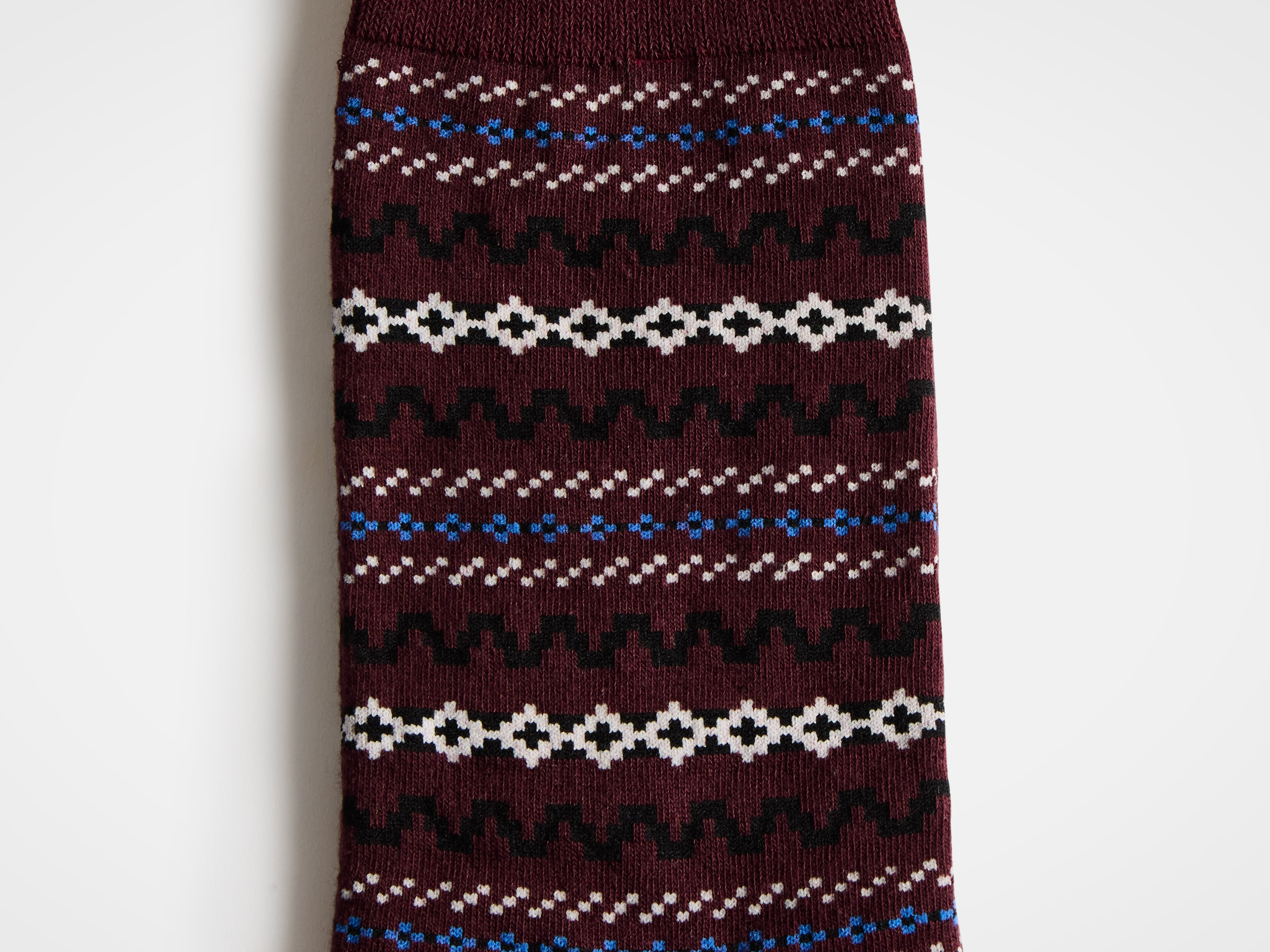 FAIRISLE SOCK IN BLACK - 3