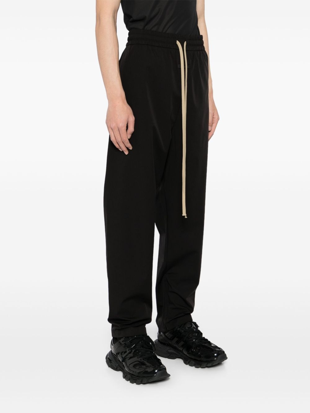 drawstring straight-leg trousers - 3