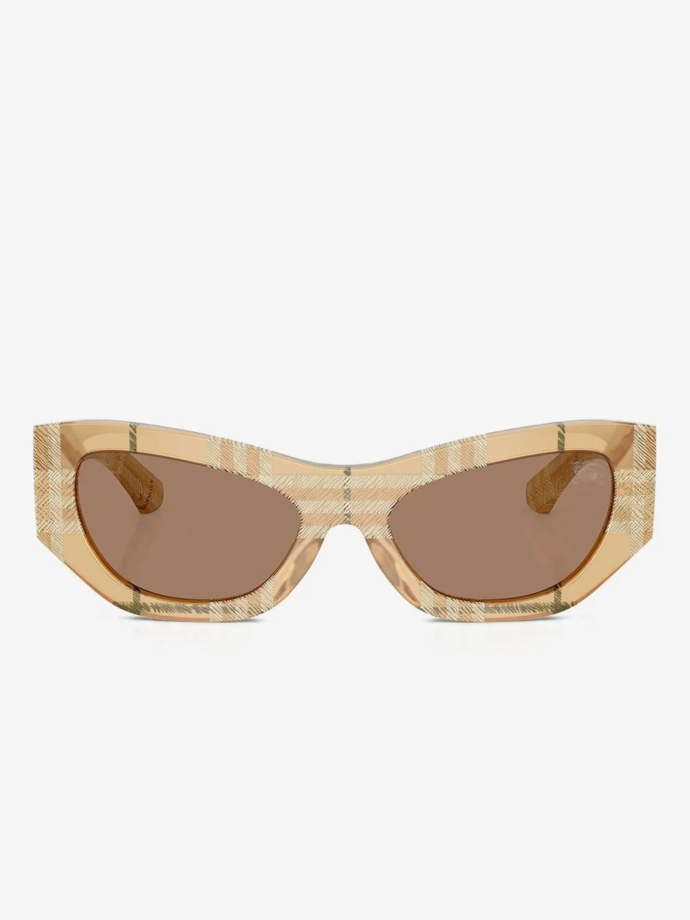 check-print cat-eye sunglasses - 1