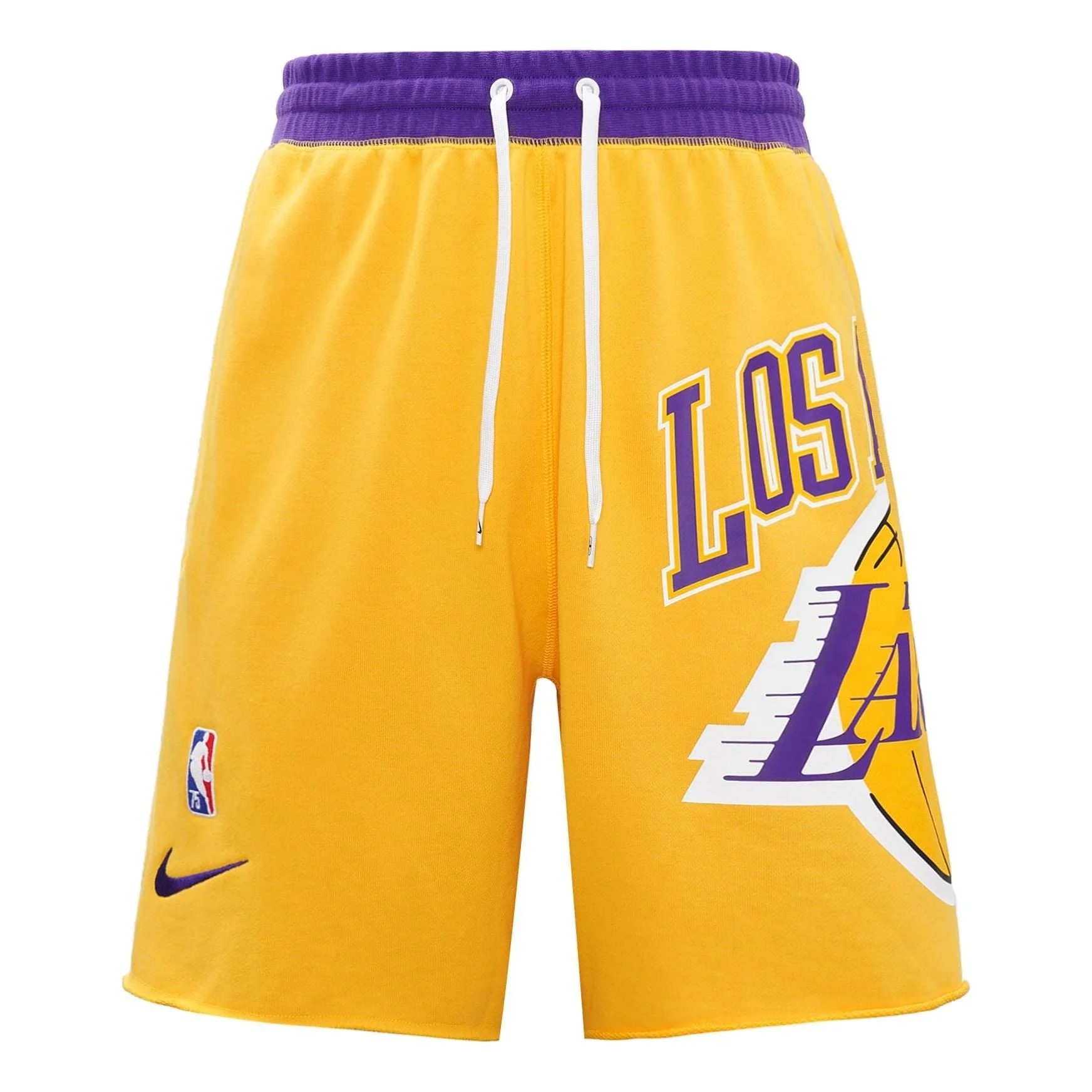 Nike Los Angeles Lakers Basketball Athleisure Casual Sports Breathable Shorts Yellow DB1956-728 - 1