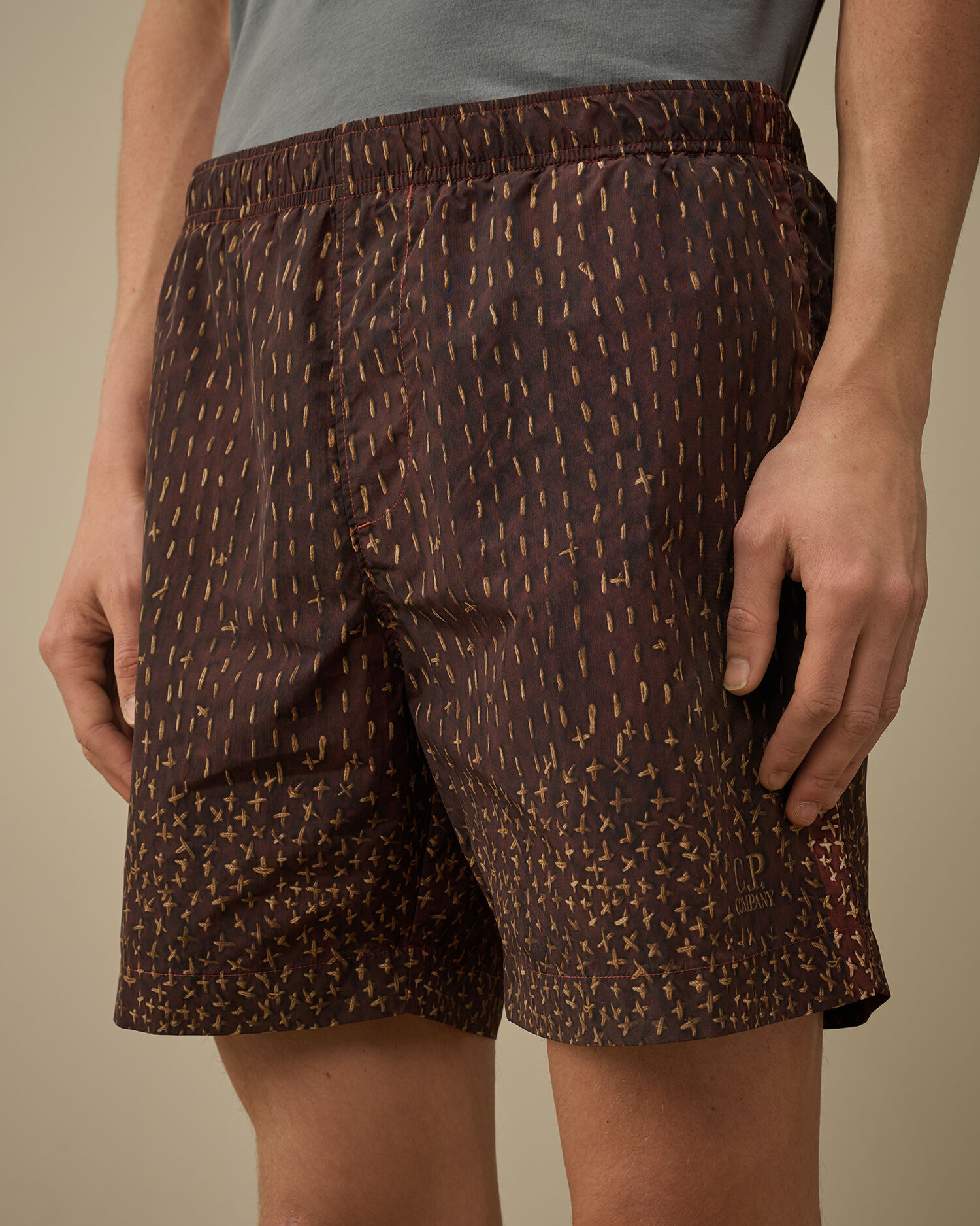 Flatt Nylon Sashiko Printed Swim Shorts - 5