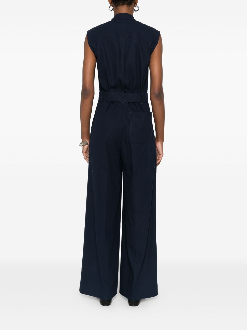 pocket-belted jumpsuit - 4