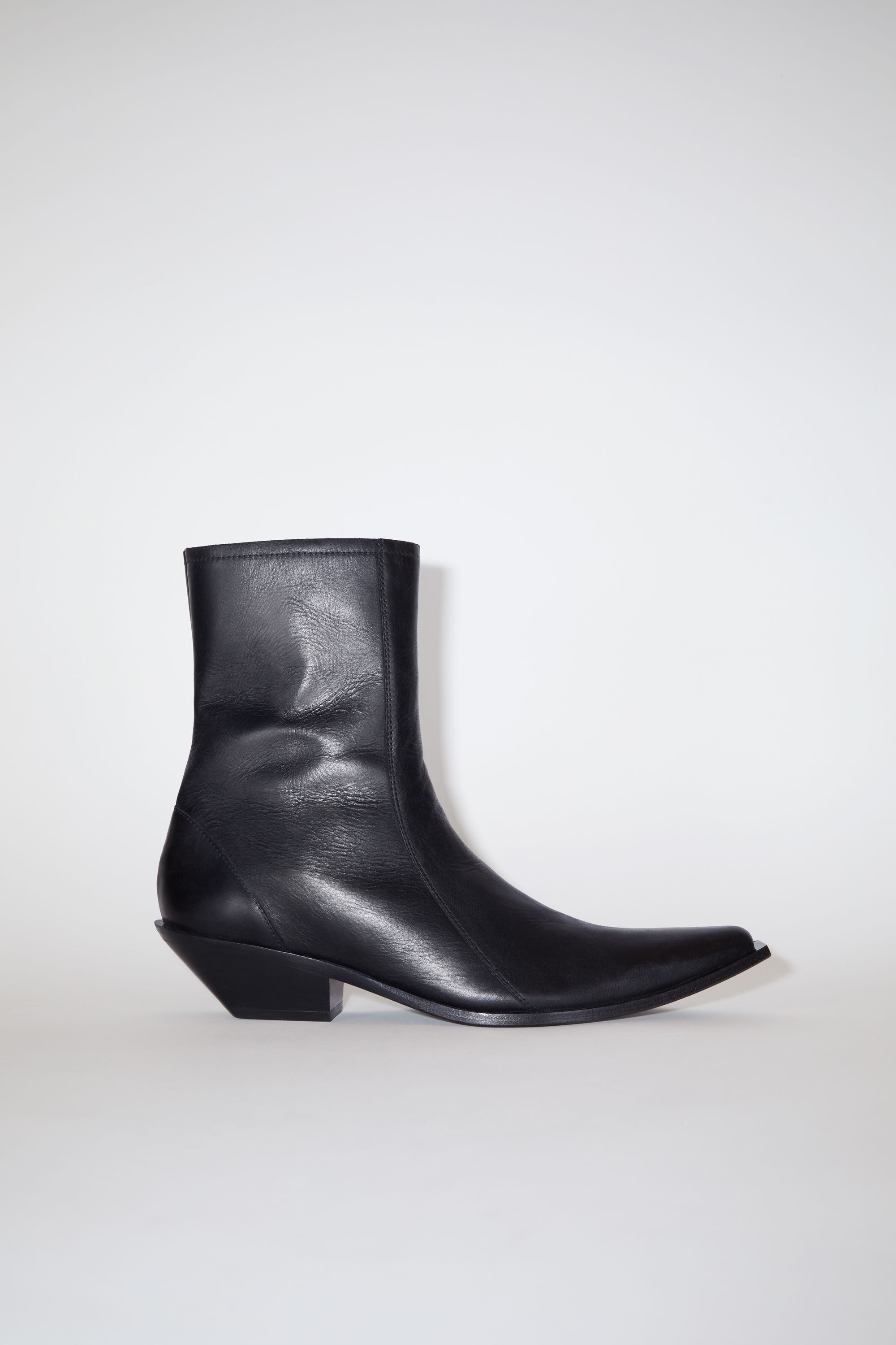 Leather ankle boots - Black - 1