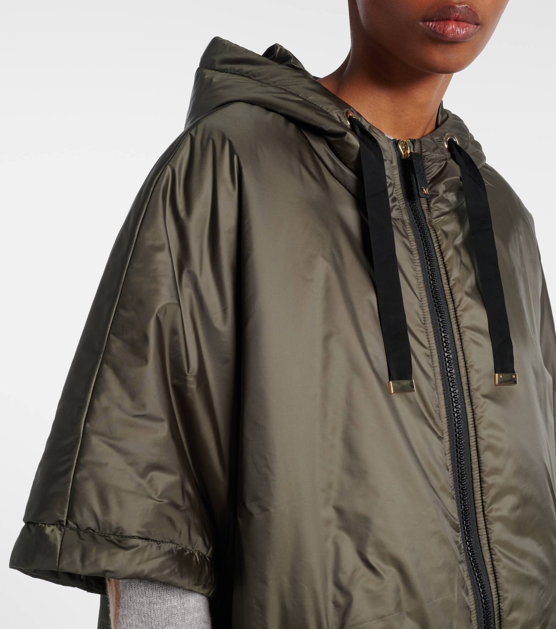 The Cube Greenci padded canvas cape - 4
