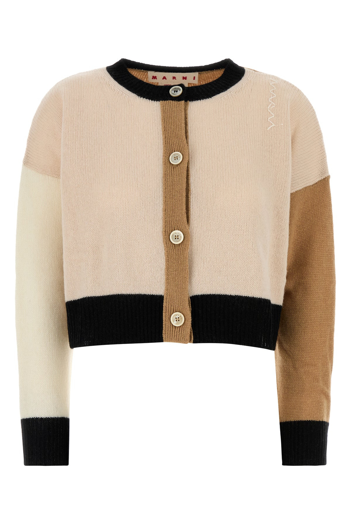 Multicolor cashmere oversize cardigan - 1