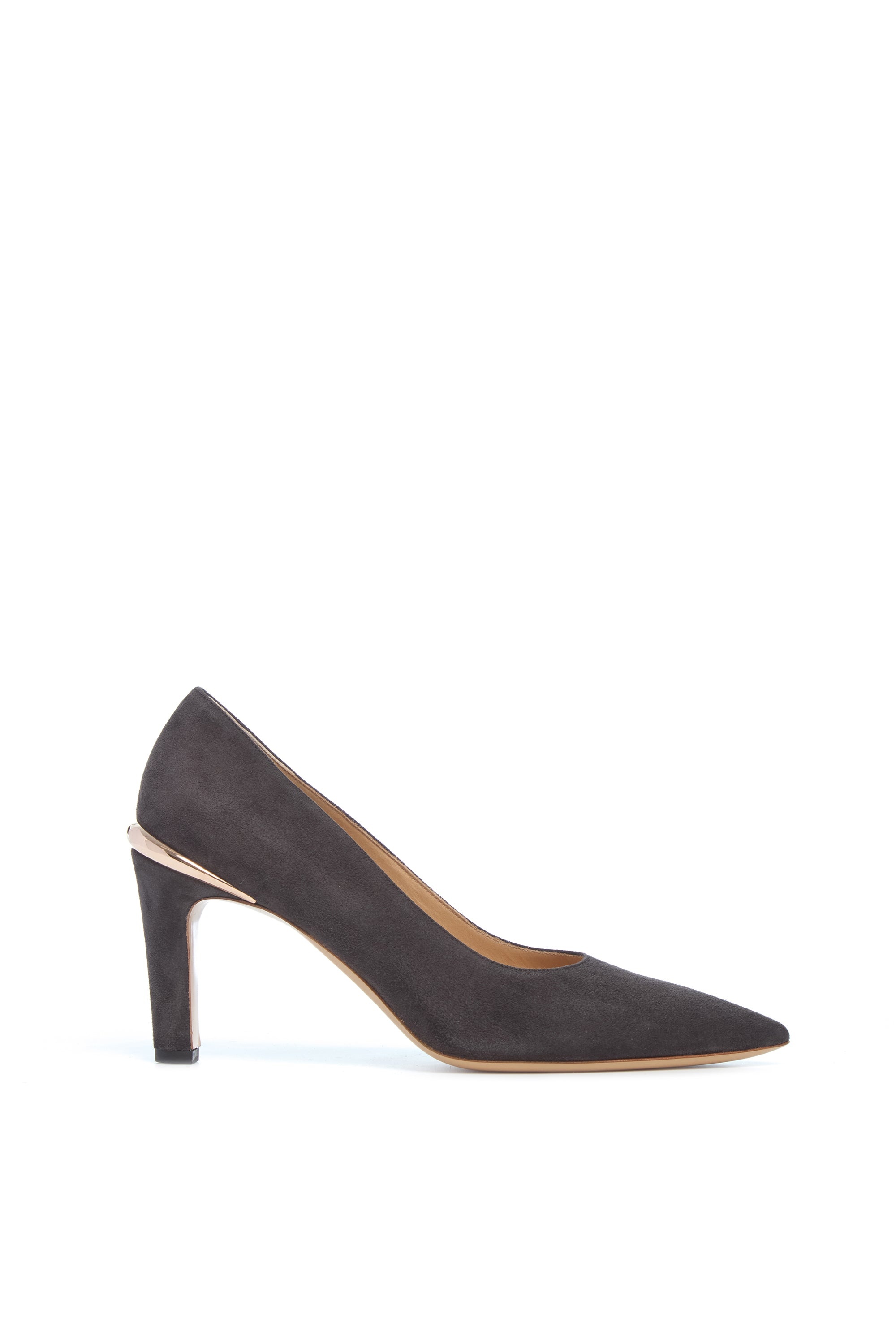 Edwina High Heel Stiletto Pump in Chocolate Suede - 1