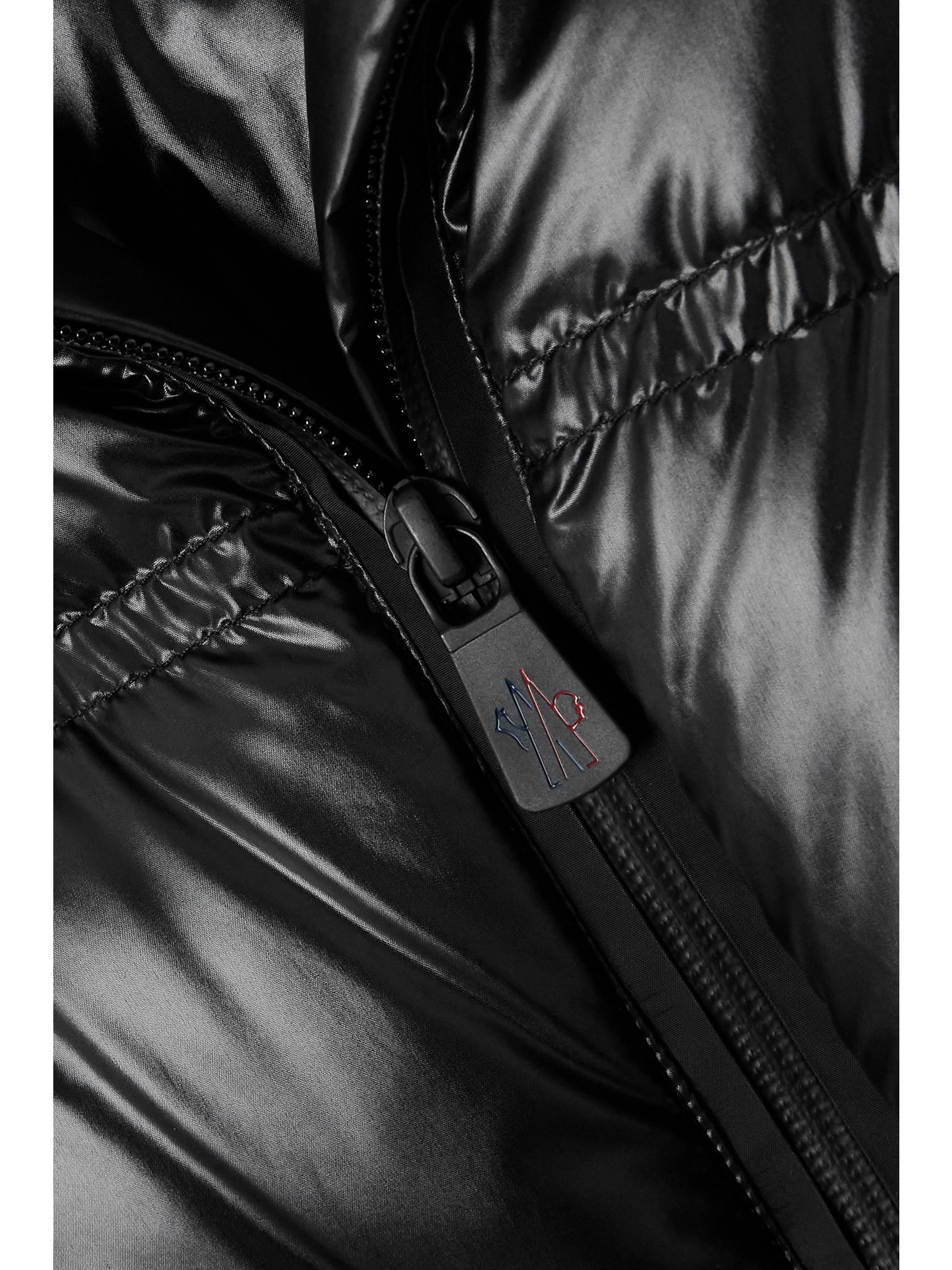 Rochelair hooded padded quilted shell down parka Black - 5